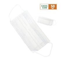 Máscara Descartável New Protection com Elástico e Clip Nasal - 50 unidades Máscara Descartável New Protection com Elástico e Clip Nasal - 50 unidades