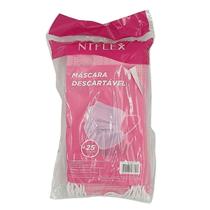 Mascara descartavel ntflex 1955 elastico rosa 025un