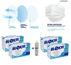 Máscara Descartável Proteção Facial Camada Tripla C/ 200 Un. + Brinde