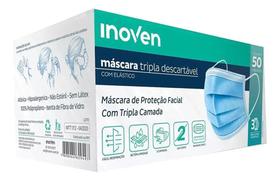 Máscara Descartável Tripla Com Elástico Pack 50 Unidades Máscara Descartável Tripla Com Elástico Pack 50 Unidades