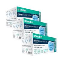 Máscara Descartável Tripla Com Elástico Pacote 50U