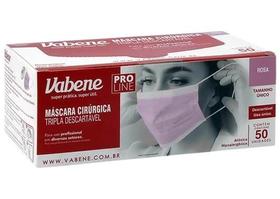 Mascara descartavel tripla rosa 50un vabene