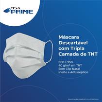 Máscara Descartável Tripla Sem Clip Nasal (tnt)
