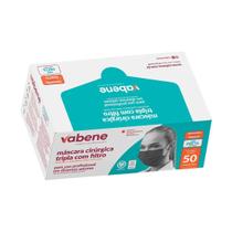 Mascara descartavel vabene com 50 preta Mascara descartavel vabene com 50 preta