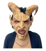 Máscara Diabo Demônio Lúcifer Chifres Realista Halloween