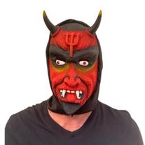 Máscara Diabo Tridente Lucifer Fantasia Halloween Assutadora