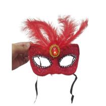 Máscara Diva Vermelho De Carnaval