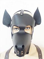 Máscara Dog Leather Pet Play - REF BO019/0105