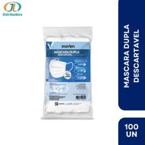 Mascara dupla descartavel com elastico inoven 100 un