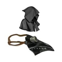 Máscara E Capa De Doutor Da Peste Para Adultos, Fantasia De Halloween, Acessórios Steampunk Com Bico