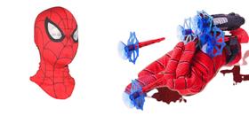 Máscara e Luva lança dardos infantil do Homem-Aranha! Máscara e Luva lança dardos infantil do Homem-Aranha!