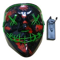 Máscara EL Cold Light Luminous Latex para o Carnaval de Halloween