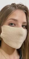 Máscara em tricot bege - stylo modas Máscara em tricot bege - stylo modas