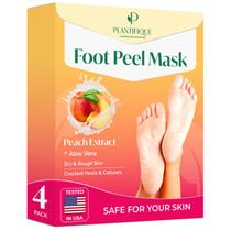 Máscara Esfoliante para os Pés PLANTIFIQUE Extrato de Pêssego Kit com 4