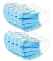 Máscara Esterilizada Descartável Tripla Camada+clip+elástico Máscara Esterilizada Descartável Tripla Camada+clip+elástico