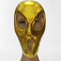 Máscara ET Plástico Dourado - Festas Fantasias Carnaval Eventos