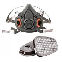 Mascara Facial 6200 + PAR Filtros 6001 P/ Vapores Orgânicos 3M