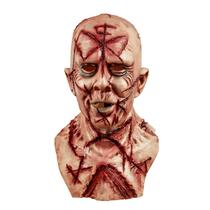 Máscara facial assustadora com cicatrizes e látex para adultos com tema de terror de Halloween