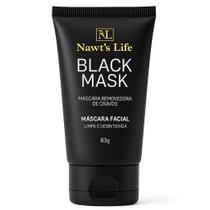 Máscara Facial Black Nawts Life com Carvão Ativado Controla Oleosidade e Hidrata