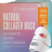 Máscara facial Body Restore Natural Collagen, pacote com 12 Máscara facial Body Restore Natural Collagen, pacote com 12