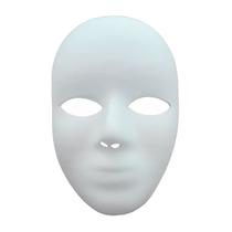 Máscara Facial Branca Rosto Liso para Fantasias