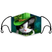 Máscara facial Cat Breath Cotton com impressão 3D do Dia de São Patrício Máscara facial Cat Breath Cotton com impressão 3D do Dia de São Patrício