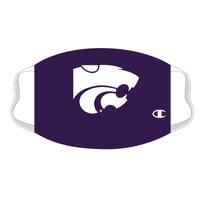 Máscara facial Champion Kansas State Wildcats Youth, tecido de 1 camada