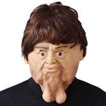 Máscara facial completa de látex com capacete Fool's Double Chin Costplay