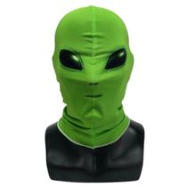 Máscara facial completa de látex Cosplay Green Alien Headgear Máscara facial completa de látex Cosplay Green Alien Headgear