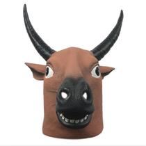 Máscara facial completa de látex Costume Prop Ox Headgear para cosplay