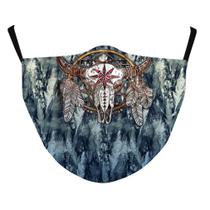 Máscara facial Creative Print Retro Respirável Reutilizável