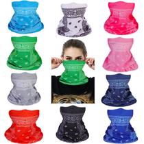 Máscara facial Cutewing Paisley Neck Gaiter com bandana, 10 unidades