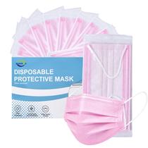 Máscara facial DAYSOY descartável rosa de 4 camadas, pacote com 50 unidades Máscara facial DAYSOY descartável rosa de 4 camadas, pacote com 50 unidades