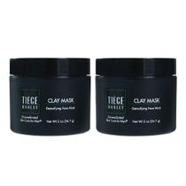 Máscara facial de argila Tiege Hanley, desintoxicante, 60 ml, pacote com 2 unidades para homens Máscara facial de argila Tiege Hanley, desintoxicante, 60 ml, pacote com 2 unidades para homens