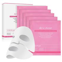 Máscara facial de colágeno dewyhour, pacote com 5 unidades, hidratante com ácido hialurônico Máscara facial de colágeno dewyhour, pacote com 5 unidades, hidratante com ácido hialurônico