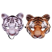 Máscara facial de Halloween Tiger, 2 peças Takefuns Cosplay Party