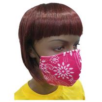 Máscara Facial de Pano Adulto - Estampa Floral Rosa - Embalagem para Presente