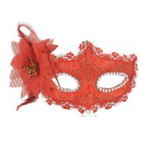 Máscara facial de renda vermelha com show de dança Flower Lady Máscara facial de renda vermelha com show de dança Flower Lady