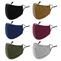 Máscara facial de tecido Huninpr, 3 camadas, pacote com 6, lavável e reutilizável Máscara facial de tecido Huninpr, 3 camadas, pacote com 6, lavável e reutilizável