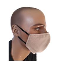 Máscara facial de tecido liso para adultos - bege 1 cada por Giftscircle (pacote com 6)