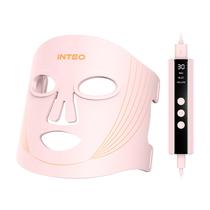 Máscara facial de terapia de luz vermelha INTEO 3 modos com controle remoto rosa Máscara facial de terapia de luz vermelha INTEO 3 modos com controle remoto rosa