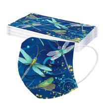 Máscara facial descartável com impressão de 3 camadas de proteção para adultos 10pcs Máscara facial descartável com impressão de 3 camadas de proteção para adultos 10pcs