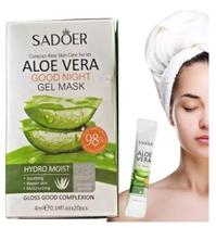 Máscara Facial em Gel Aloe Vera Sadoer Hidratante Noturna - Caixa 20 un