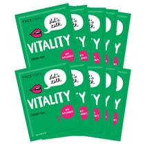 Máscara facial FACETORY LET'S TALK VITALITY FIRMING Pomegranate, pacote com 10