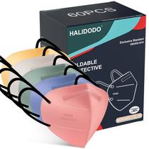 Máscara facial HALIDODO KN95 de segurança respirável de 5 camadas, 60 pacotes Máscara facial HALIDODO KN95 de segurança respirável de 5 camadas, 60 pacotes