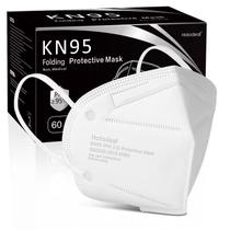 Máscara facial Hotodeal KN95 branca 60 unidades para homens e mulheres