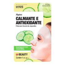 Máscara Facial Kiss New York Calmante e Antioxidante Pepino 1 Unidade