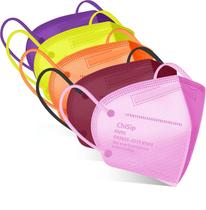 Máscara facial KN95 descartável ChiSip, pacote com 50 unidades, multicolor