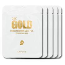 Máscara Facial LAPCOS 24K Gold Hydra Collagen, 5 unidades