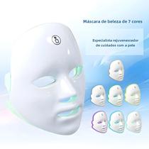 Máscara Facial LED 7 Cores - Rejuvenescimento, Hidratação e Antiacne